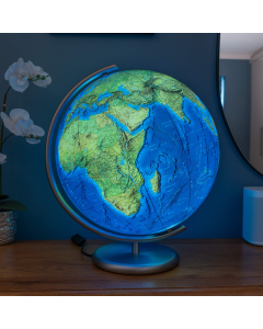 Azzurro Glass Hand-laid 40cm Illuminated Globe